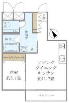 フォーリア西麻布CASA 404 間取り図