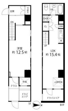 ハイリーフ芝大門 107 間取り図