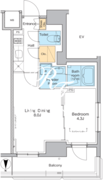 プラウドフラット木場2 710 間取り図