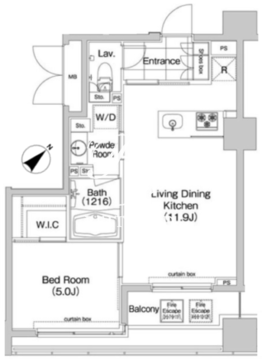 コンフォリア新川 504 間取り図