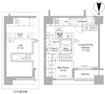 コンフォリア新川 802 間取り図
