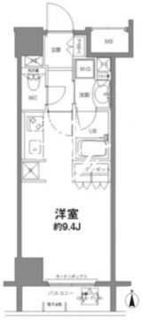 コンフォリア新宿御苑2 1204 間取り図