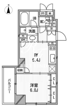クリオ三田ラ・モード 902 間取り図
