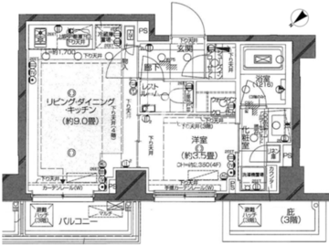 ピアース恵比寿ウエストヒルズ 304 間取り図