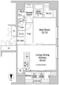 コンフォリア錦糸町 801 間取り図