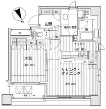 ドゥーエ銀座イースト2 1103 間取り図