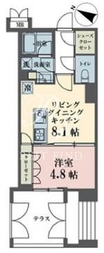 メゾンビスタ渋谷宇田川 104 間取り図