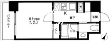 レジディア中目黒2 701 間取り図