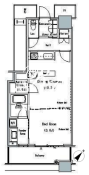 ザ東京タワーズミッドタワー 3008 間取り図