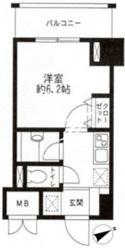 レジディア東品川 1006 間取り図