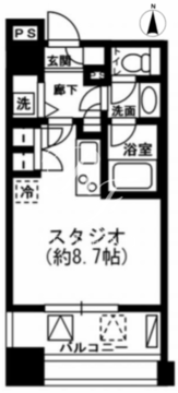レジディア市ヶ谷 308 間取り図