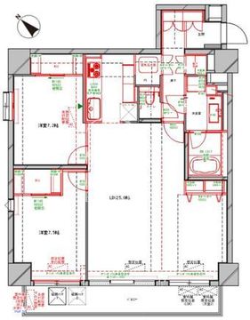 イトーピア渋谷桜ヶ丘 5階 間取り図