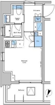 ブラウ戸越銀座スカイ 1202 間取り図