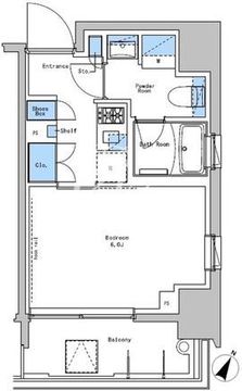 ブラウ戸越銀座スカイ 303 間取り図