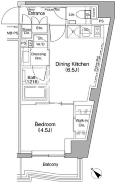 ザ・パークハビオ神楽坂 305 間取り図