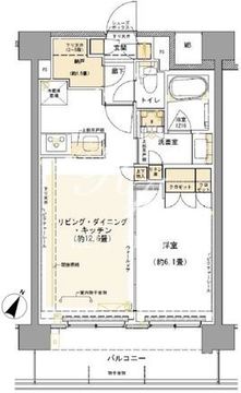 コムレジ赤羽 308 間取り図