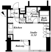 プレミアブラン代々木公園 506 間取り図