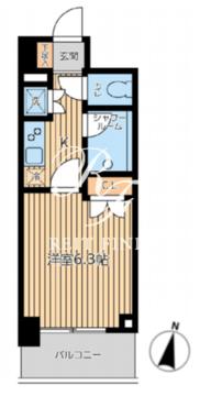 シティスパイア森下 406 間取り図