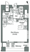 ホライズンプレイス赤坂 1401 間取り図