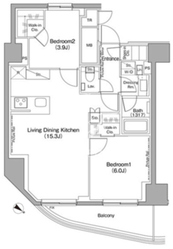 ザ・パークハビオ神楽坂 703 間取り図