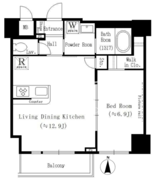 YUNO ART KAMEIDO 201 間取り図