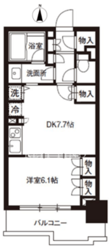 レジディア御茶ノ水 703 間取り図