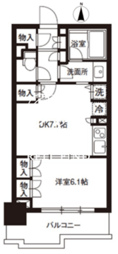 レジディア御茶ノ水 1204 間取り図