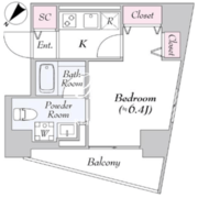 ロイジェント世田谷野沢 401 間取り図