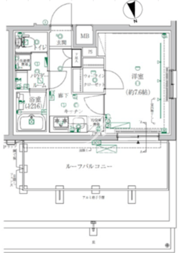 クレイシア都立大学クラッセ 402 間取り図