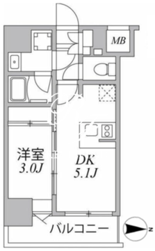 シーフォルム住吉 501 間取り図