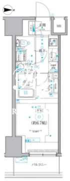クオリタス品川南 1002 間取り図