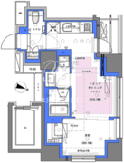 ディームス大手町ノース 206 間取り図