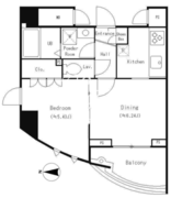 アーレア戸越公園 501 間取り図