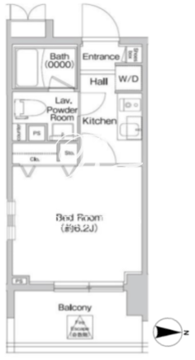 プライムアーバン神楽坂 313 間取り図
