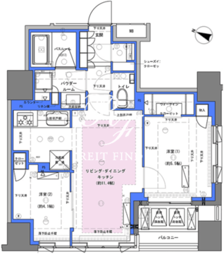 ディームス大手町ノース 502 間取り図