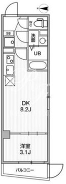 ウェルスクエアイズム中延 101 間取り図