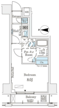 ベルファース上野 903 間取り図