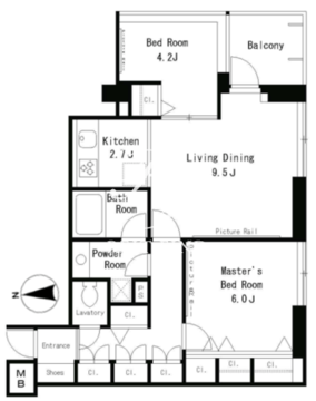 パークアクシス西麻布ステージ 303 間取り図