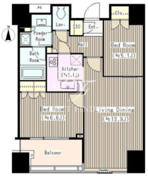 パークタワー錦糸町 305 間取り図