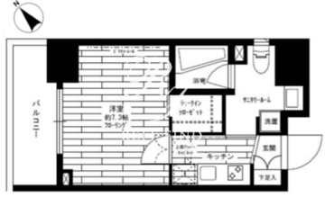 ステージファースト蔵前2アジールコート 1301 間取り図