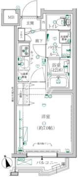 クレイシア都立大学クラッセ 208 間取り図