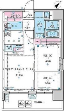 ジェノヴィア浅草5スカイガーデン 1004 間取り図