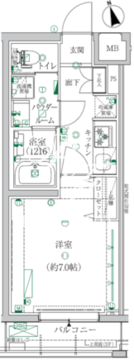 クレイシア都立大学クラッセ 306 間取り図