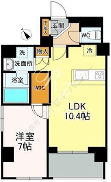 スカイステージ築地 402 間取り図