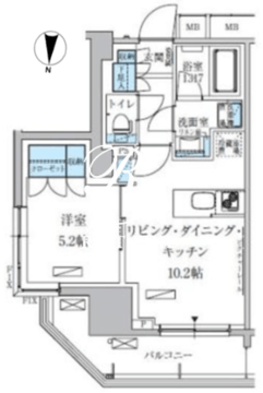 パークアクシス上野三丁目 1001 間取り図