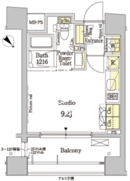 パークアクシス茅場町 1004 間取り図