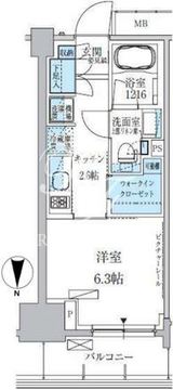 パークアクシス上野三丁目 403 間取り図