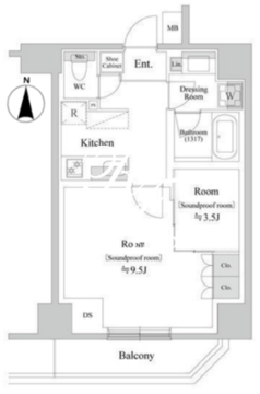 TRACK両国 703 間取り図