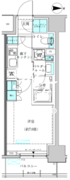 ヴィークブライト蔵前 1204 間取り図