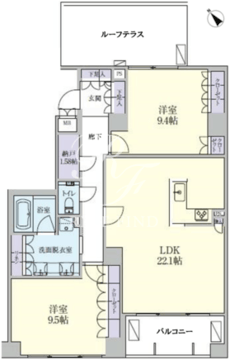 代々木の杜緑邸 402 間取り図